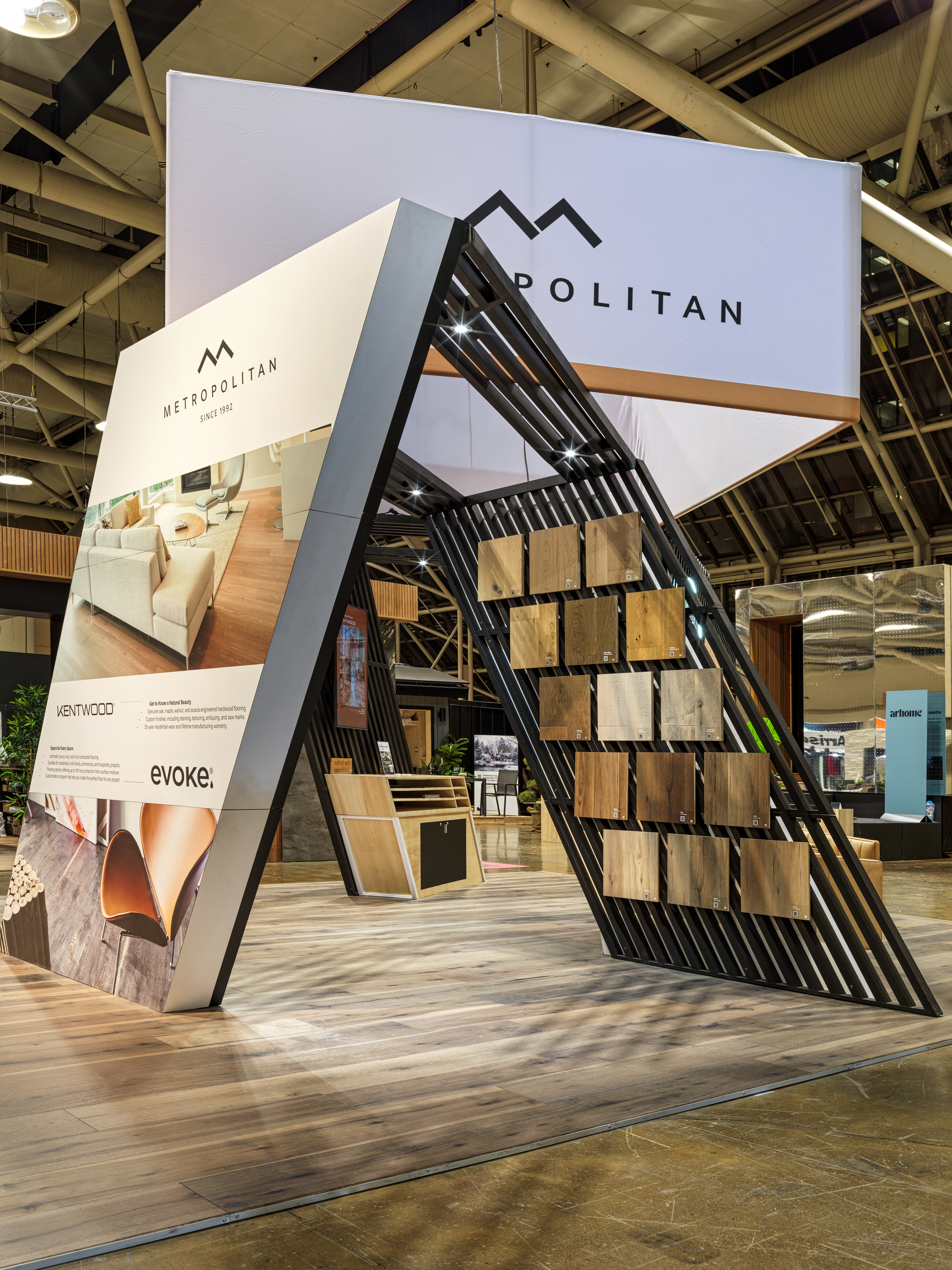 New flooring designs on display at the Metropolitan booth during IDS Toronto.